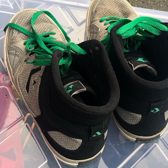 Converse Chuck Taylor All Star Men’s High Top Beige Blue Canvas Sneakers Sz 7.5 - Picture 10 of 11